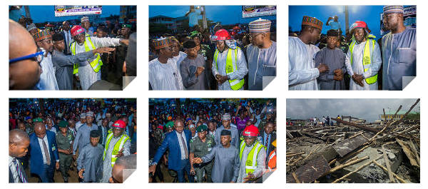 Osinbajo visits site of collapsed building