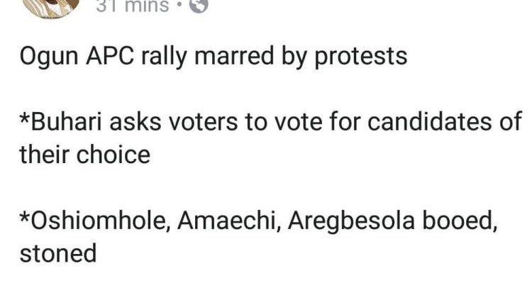 Tinubu escaped through back door as Ogun APC rally marred by protest – Amosun